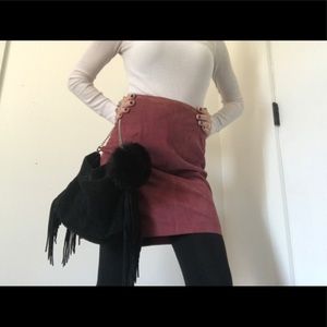 Global Identity GIII Vintage Suede Leather Skirt